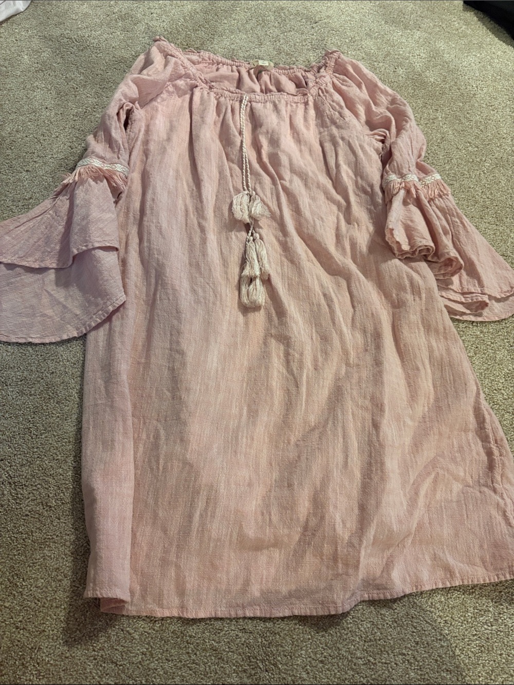 Women’s Pink Tassel Dress